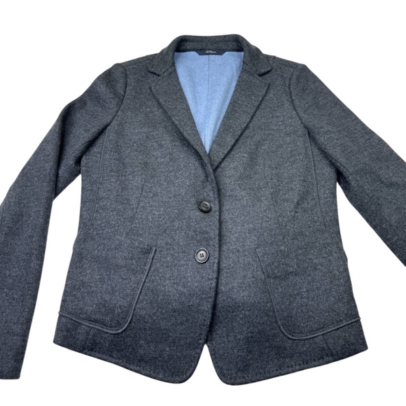 Les Copains Gray Wool Blazer Sz 46 US 10 - Picture 10 of 14